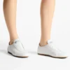 Sunny F White and Gum Leather Mix Low Top Trainers