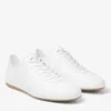 Sunny M White and Gum Leather Mix Low Top Trainers