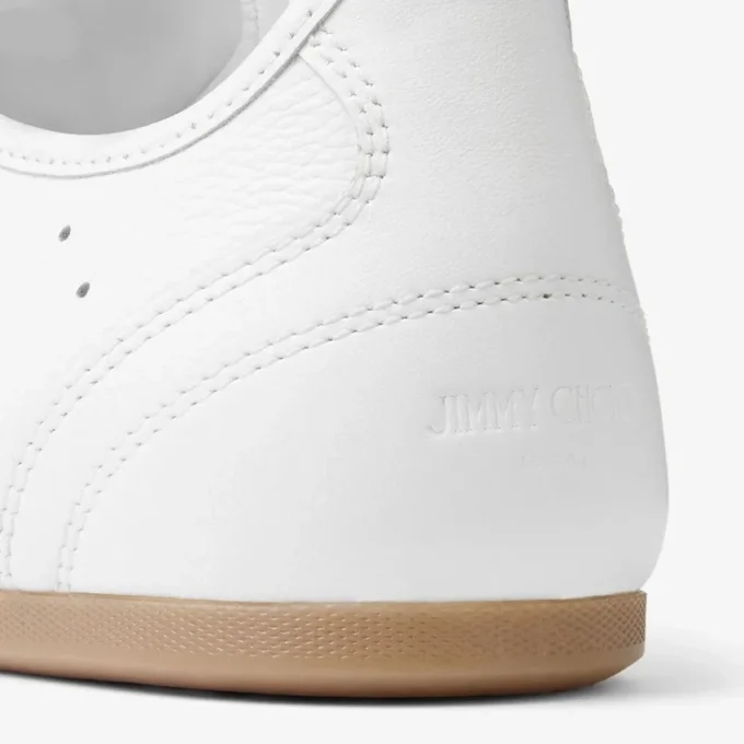 Sunny M White and Gum Leather Mix Low Top Trainers