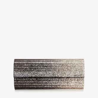 Sweetie Black and Champagne DéGradé Glitter Acrylic Clutch Bag