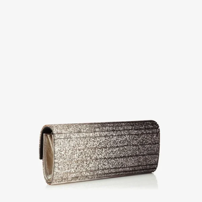 Sweetie Black and Champagne DéGradé Glitter Acrylic Clutch Bag