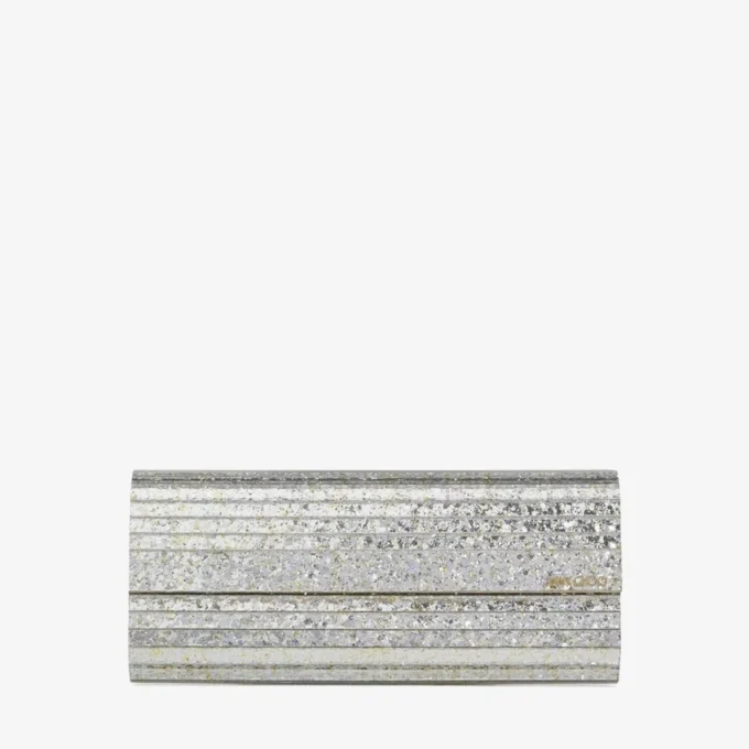 Sweetie Champagne Coarse Glitter Acrylic Clutch Bag