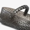 The Jelly Black Jelly Ballerina Flats with Crystal Embellishment