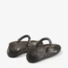 The Jelly Black Jelly Ballerina Flats with Crystal Embellishment