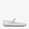The Jelly Clear Jelly Ballerina Flats with Crystal Embellishment