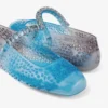 The Jelly Denim Degradé Jelly Ballerina Flats with Crystal Embellishment