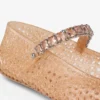 The Jelly Light Toffee Jelly Ballerina Flats with Crystal Embellishment