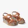 Theia Wedge 60 Multi Chevron Raffia Sandal Wedges