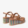Theia Wedge 60 Multi Chevron Raffia Sandal Wedges