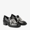 Tylor 60 Black Soft Box Calf Loafers with Crystal Chandelier