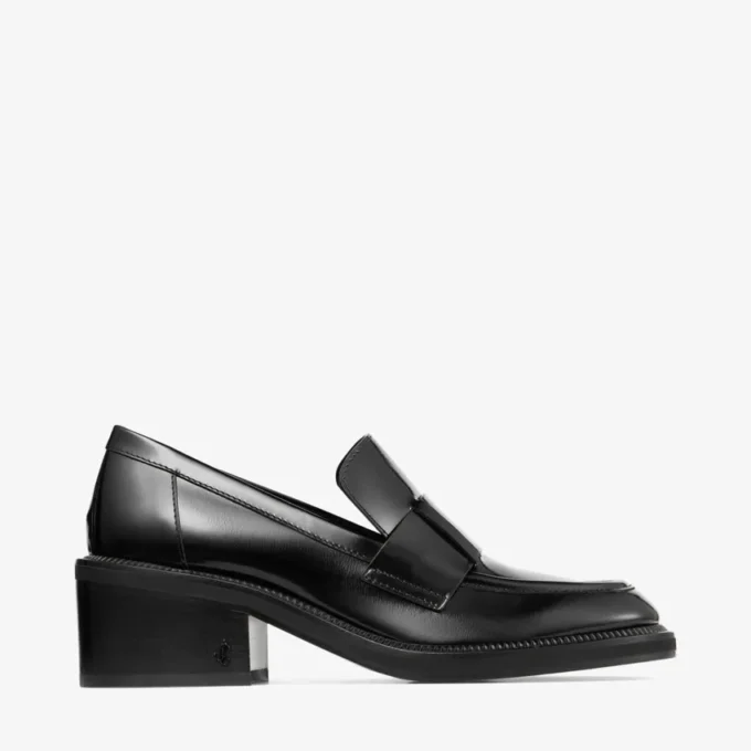 Tylor 60 Black Spazzolato Platform Loafers