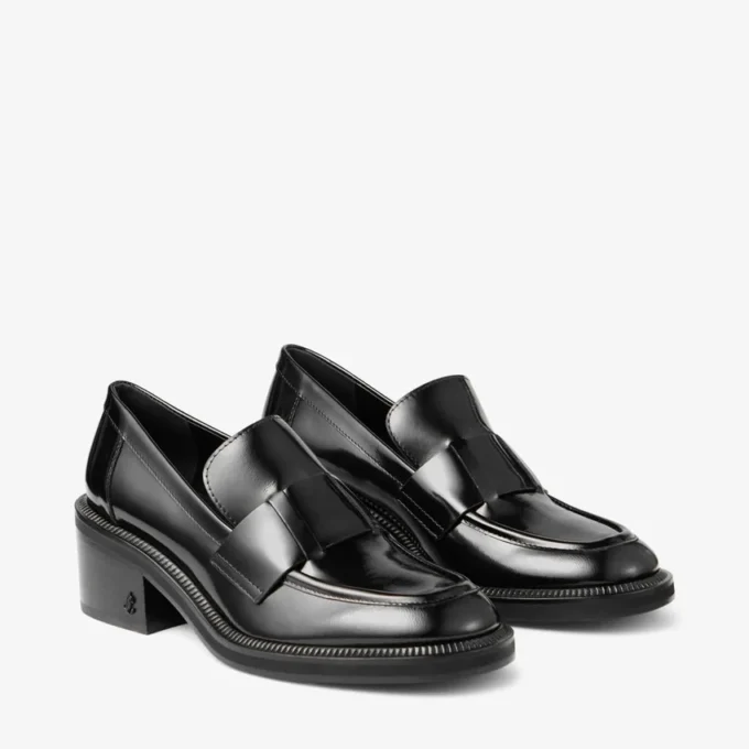 Tylor 60 Black Spazzolato Platform Loafers