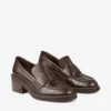 Tylor 60 Chocolate Croc Embossed Leather Loafers