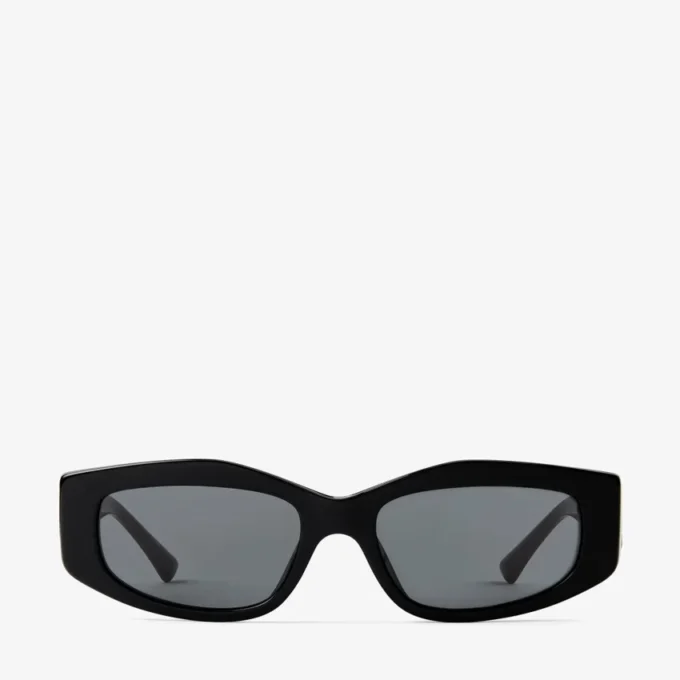 Uma Black Geometric Sunglasses