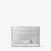 Umika Silver Vintage Metallic Leather Card Holder