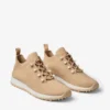 Veles Chai Cashmere Melange Knit Trainers with Pearl Buttons