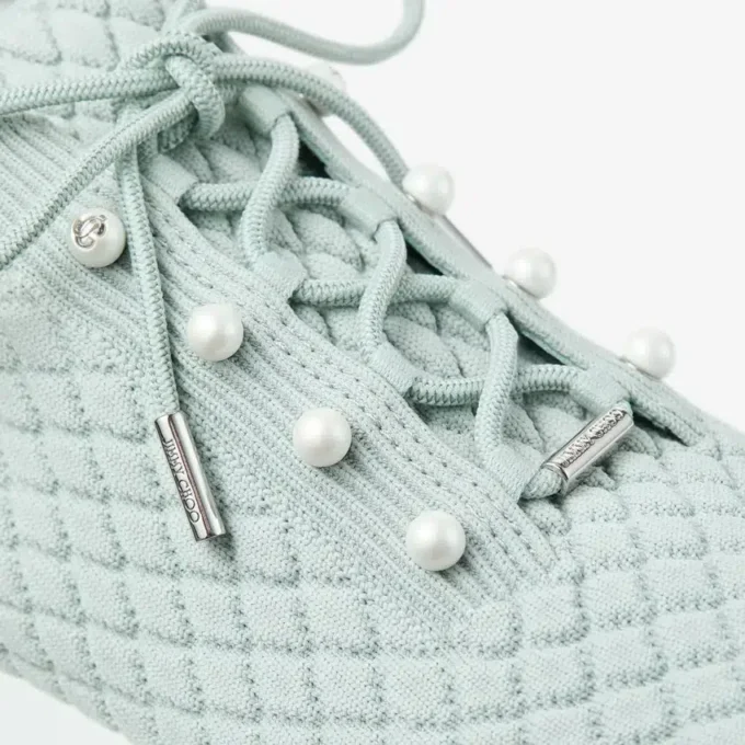 Veles Light Verde Textured Knit Trainers