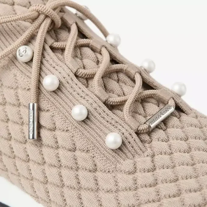 Veles Stone Textured Knit Trainers