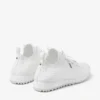 Veles White Textured Knit Trainers