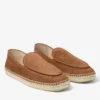 Vine Lace Up Cigar Etched Velvet Suede Espadrilles