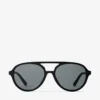 Vira Black Aviator Sunglasses