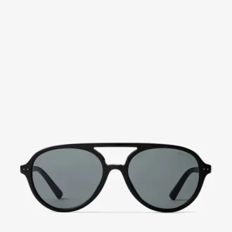 Vira Black Aviator Sunglasses