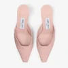 Vivi 65 Rose Ostrich Leather Mules