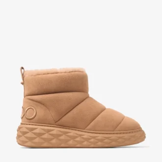 Xan Toffee Suede Ankle Boots with Shearling