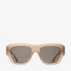 Yani Matte Transparent Tan Rectangular Sunglasses