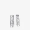 Zandra Earrings Silver-Finish Crystal Earrings