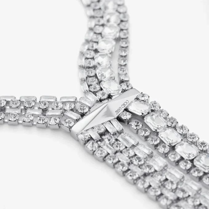 Zandra Necklace Silver-Finish Crystal Necklace