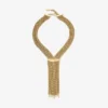 Zandra Necklace Vintage Gold Chandelier Necklace with Diamonds