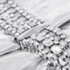 Zandra Silver Vintage Metallic Leather Clutch Bag